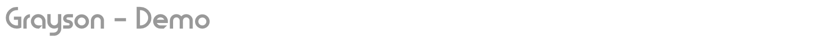Grayson font preview